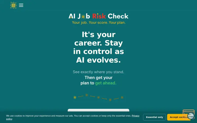 Screenshot of AI Job Risk Check