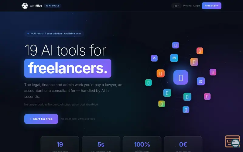 Screenshot of WorkHive