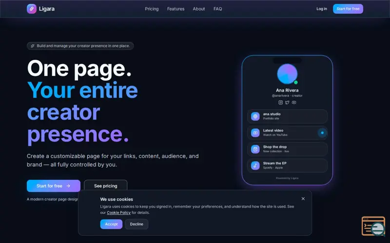 Screenshot of Ligara