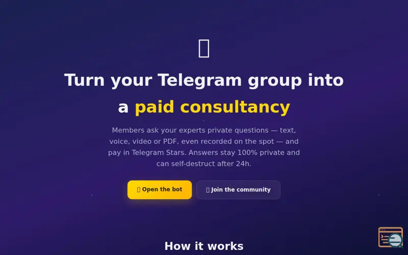 Screenshot of Astro Answers - Paid Q&A for TG groups