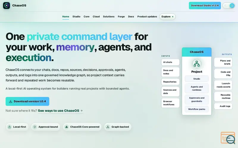 Screenshot of ChaseOS