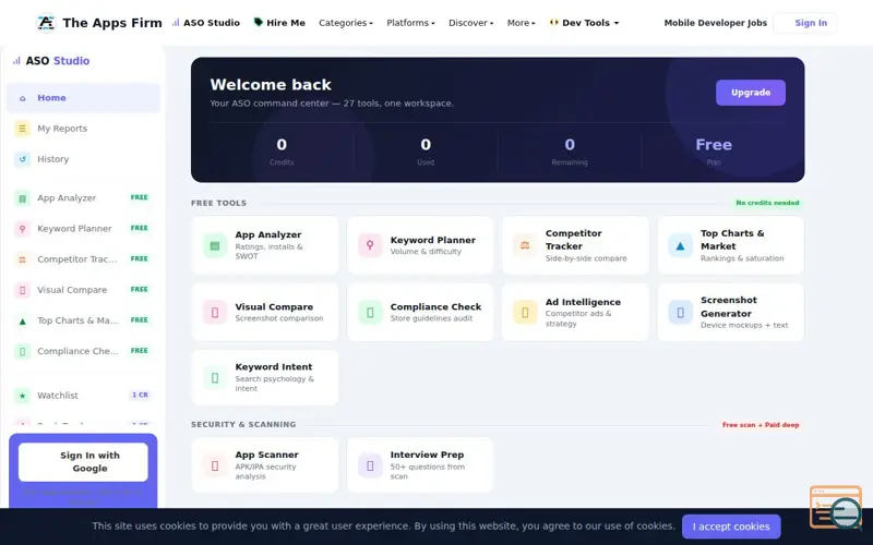 Screenshot of The Apps Firm