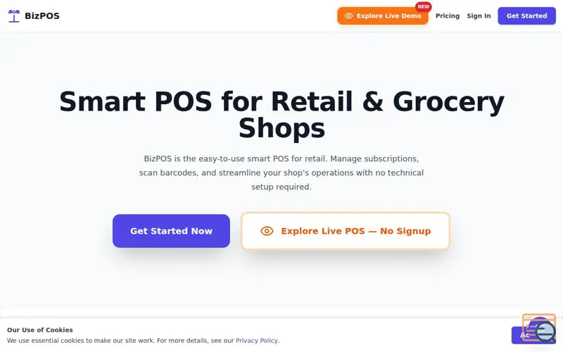 Screenshot of BizPOS