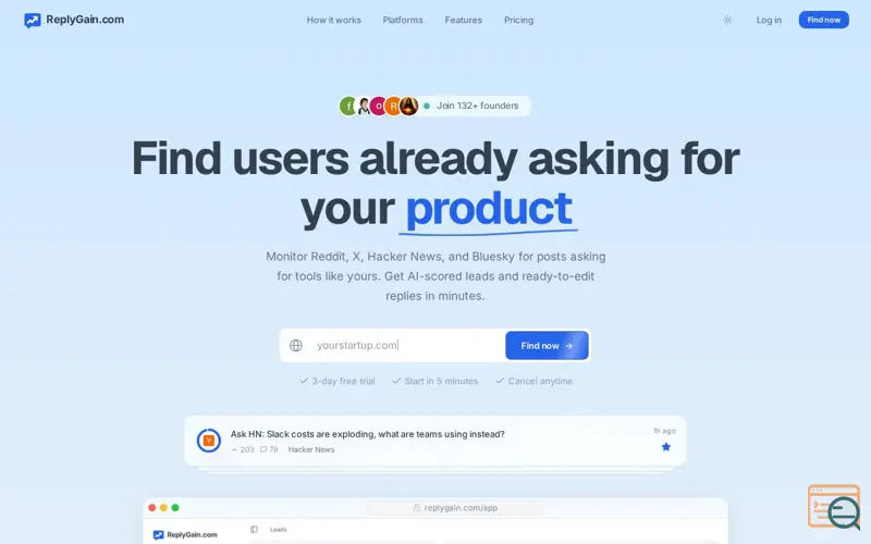 Screenshot of ReplyGain