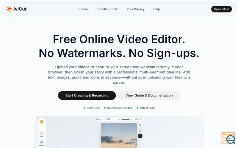 Screenshot of ivicut