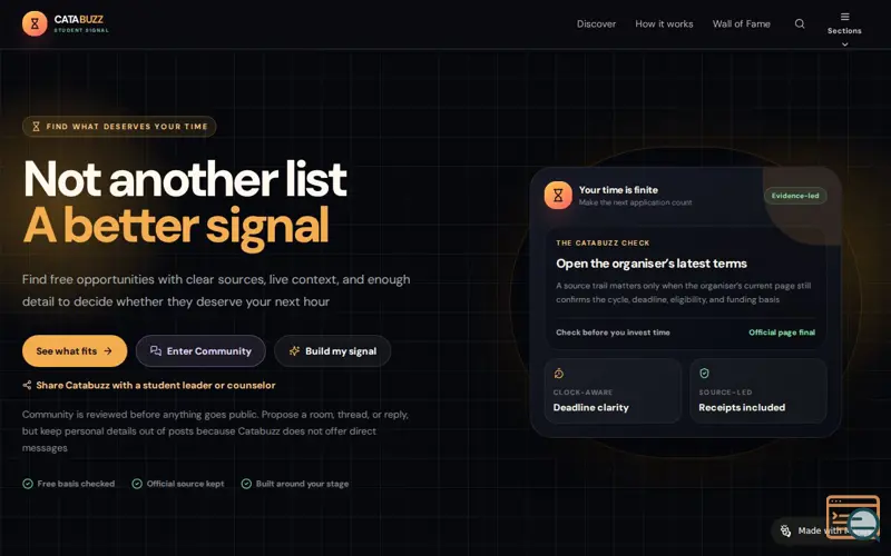 Screenshot of Catabuzz