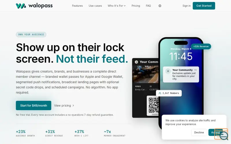 Screenshot of Walopass