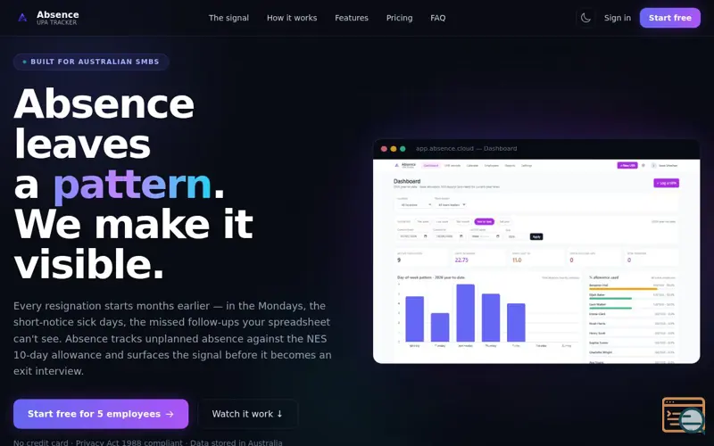 Screenshot of Absence