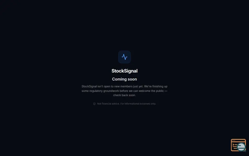 Screenshot of StockSignal