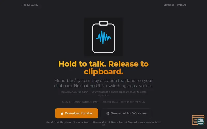 Screenshot of SayCopyPaste