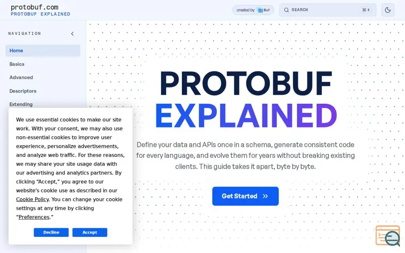 Screenshot of Protobuf