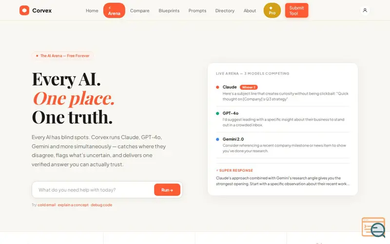 Screenshot of Corvex