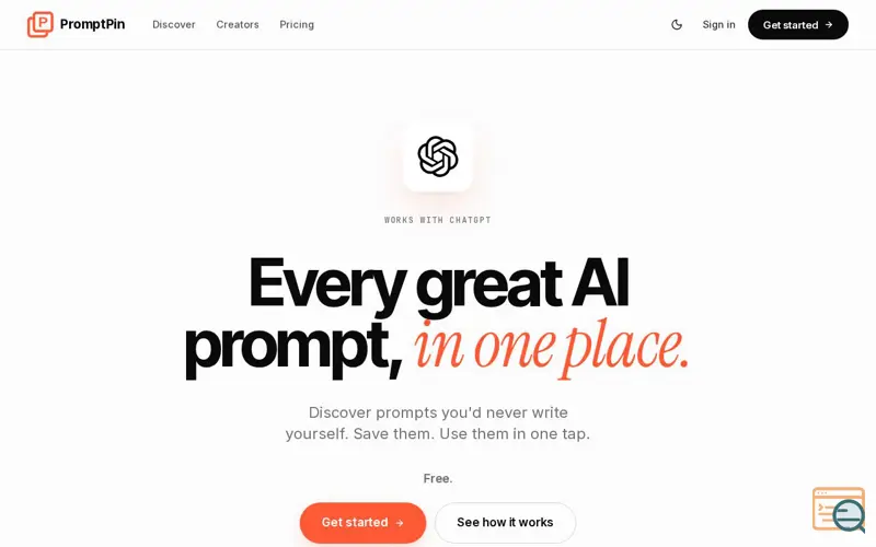 Screenshot of PromptPin