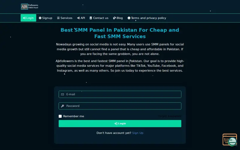 Screenshot of ajkfollowers.com