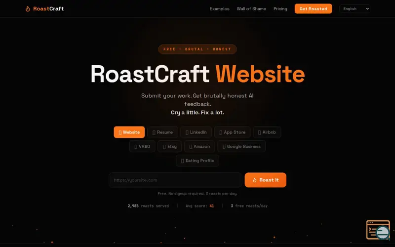 Screenshot of RoastCraft.app