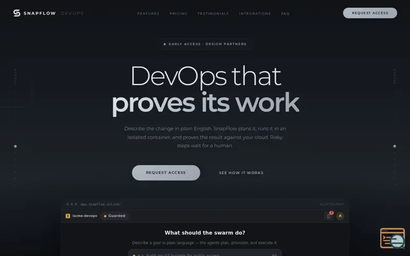 Screenshot of SnapFlow