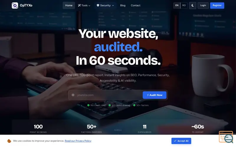 Screenshot of OpTYXo
