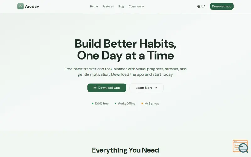 Screenshot of Arcday