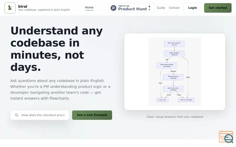 Screenshot of biral