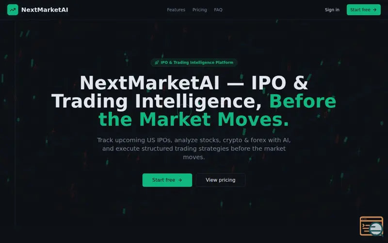 Screenshot of NextMarketAI