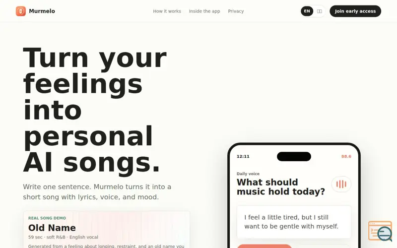 Screenshot of Murmelo