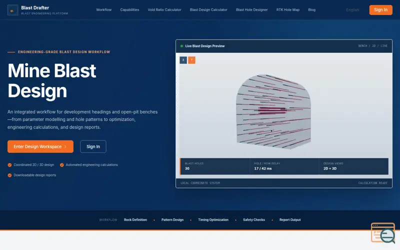 Screenshot of Blast Drafter