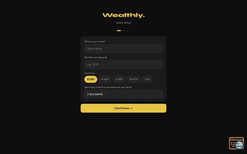 Screenshot of Wealthly