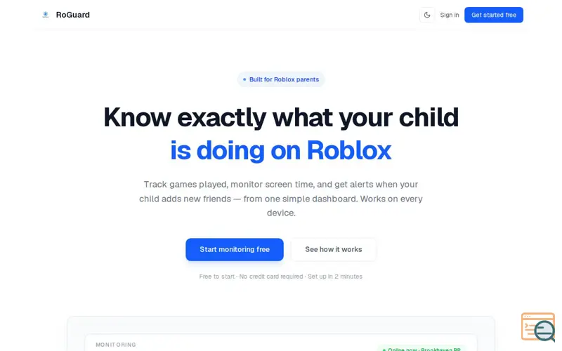 Screenshot of RoGuard