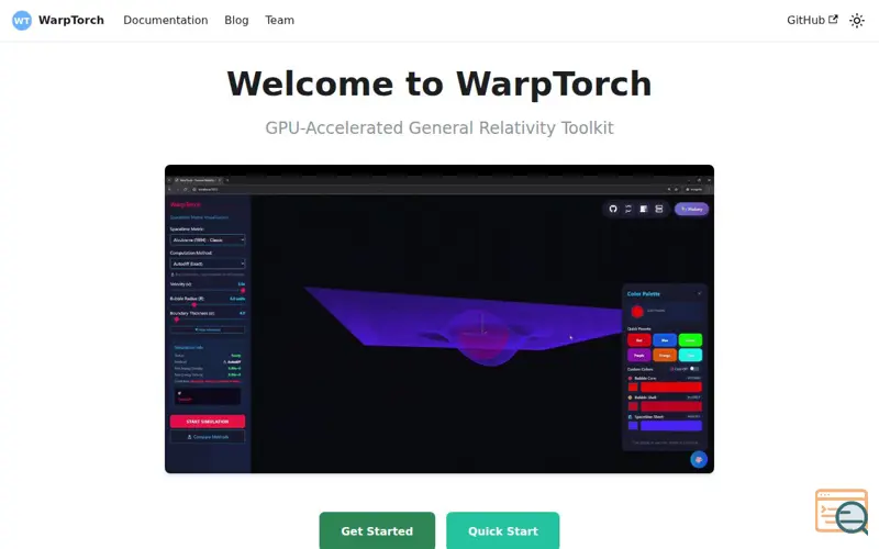 Screenshot of WarpTorch