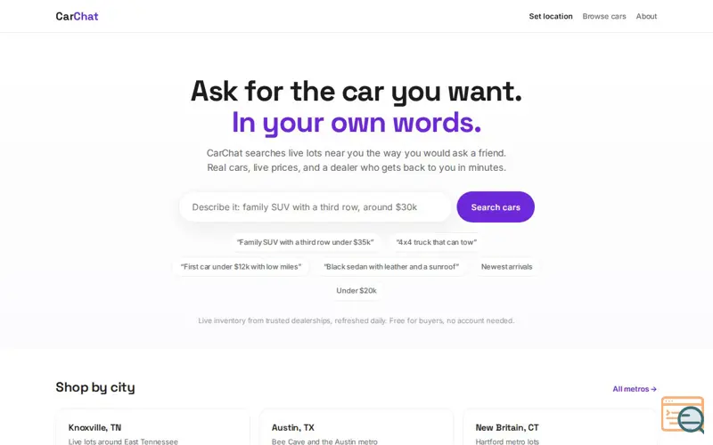 Screenshot of CarChat
