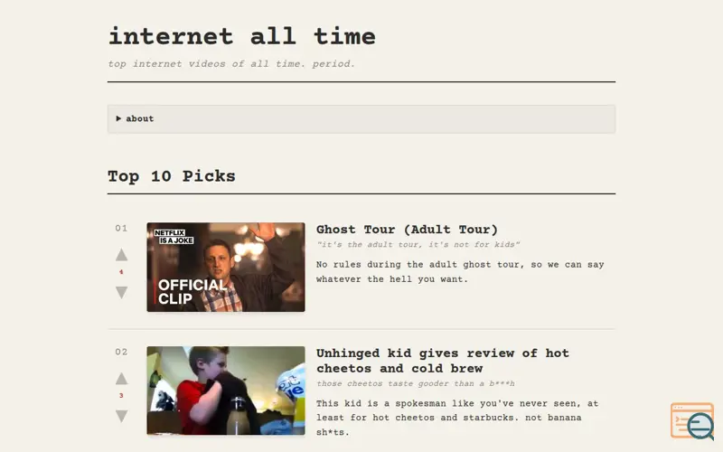 Screenshot of Internetalltime
