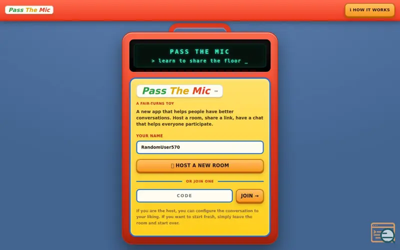 Screenshot of PassTheMic