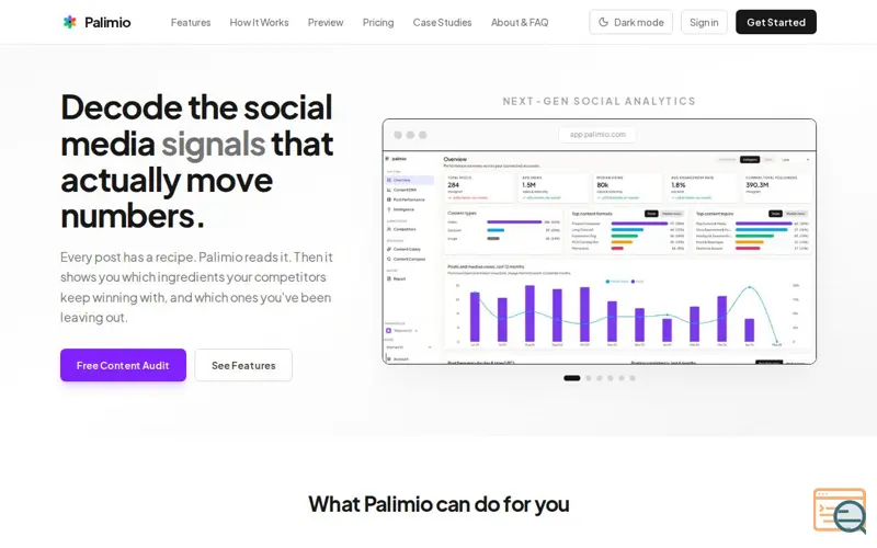 Screenshot of Palimio