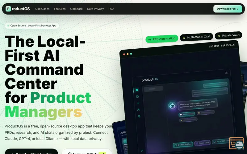 Screenshot of ProductOS