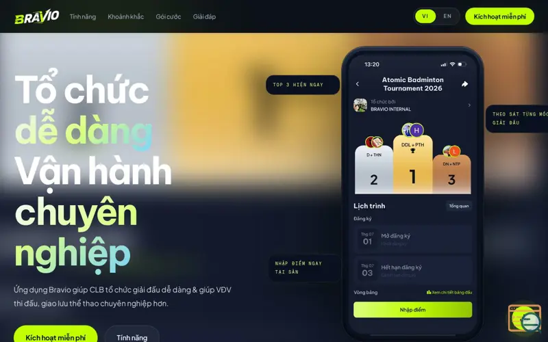 Screenshot of Bravio: Sport Tournament
