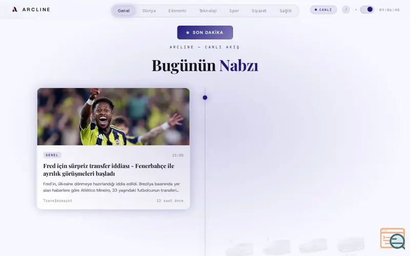 Screenshot of ARCLINE