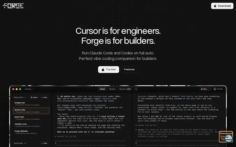 Screenshot of Forge