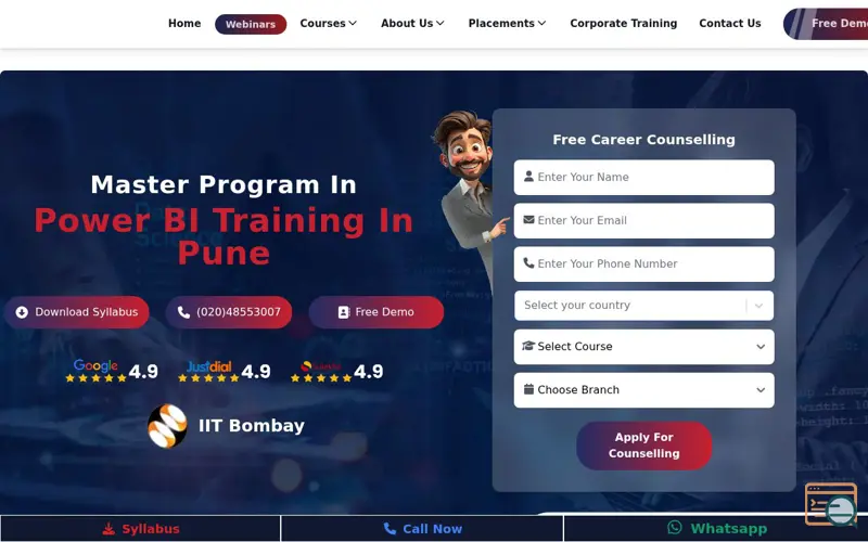 Screenshot of IT Education Centre, a launch using TGTag