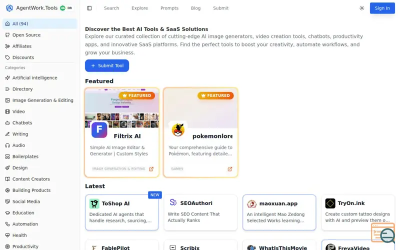 Screenshot of AgentWork.Tools