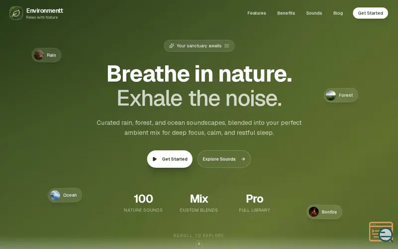 Screenshot of Environmentt