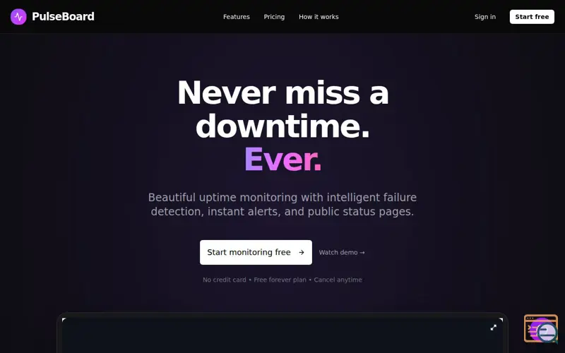 Screenshot of Pulseboard