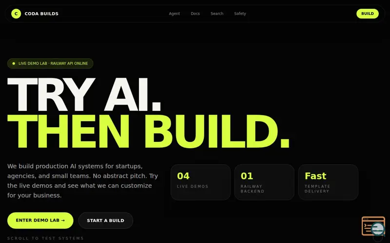 Screenshot of Coda Builds
