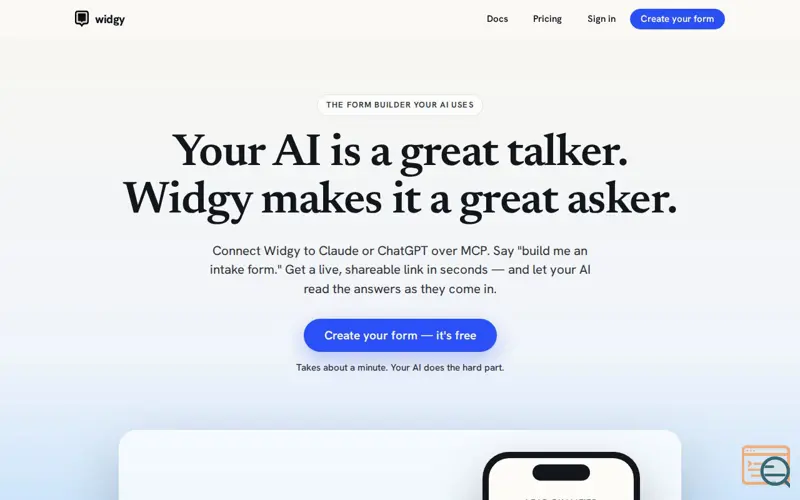 Screenshot of Widgy