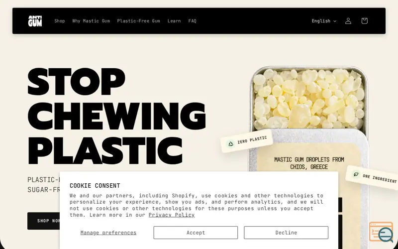 Screenshot of Anti Gum