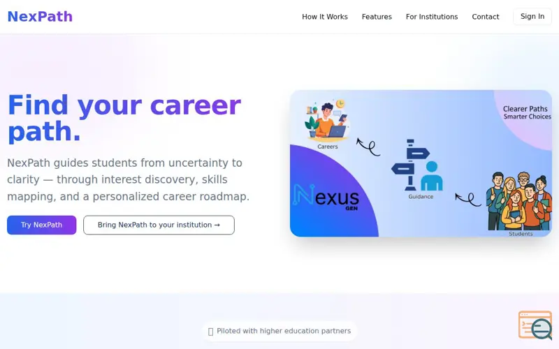 Screenshot of NexPath