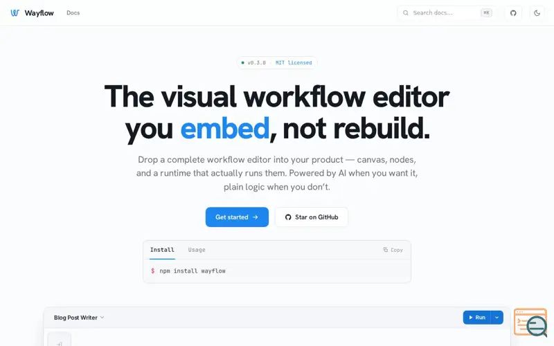 Screenshot of Wayflow