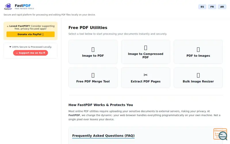 Screenshot of FastPDF