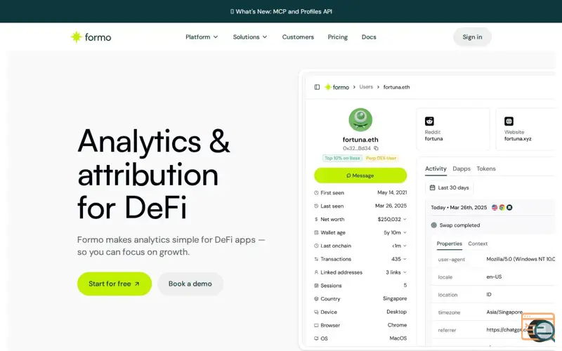 Screenshot of Formo