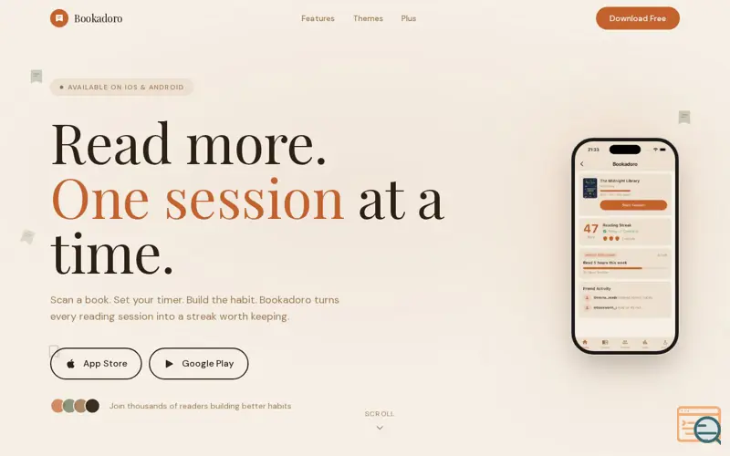 Screenshot of Bookadoro