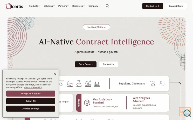 Screenshot of AI-Native Contract Intelligence